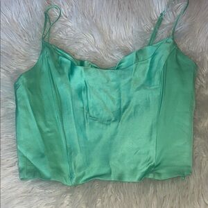 Zara Light Green Satin Camisole